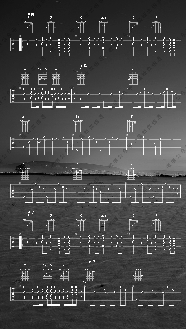 请你爱我或给我一把枪吉他谱2-马潇与灰杜鹃