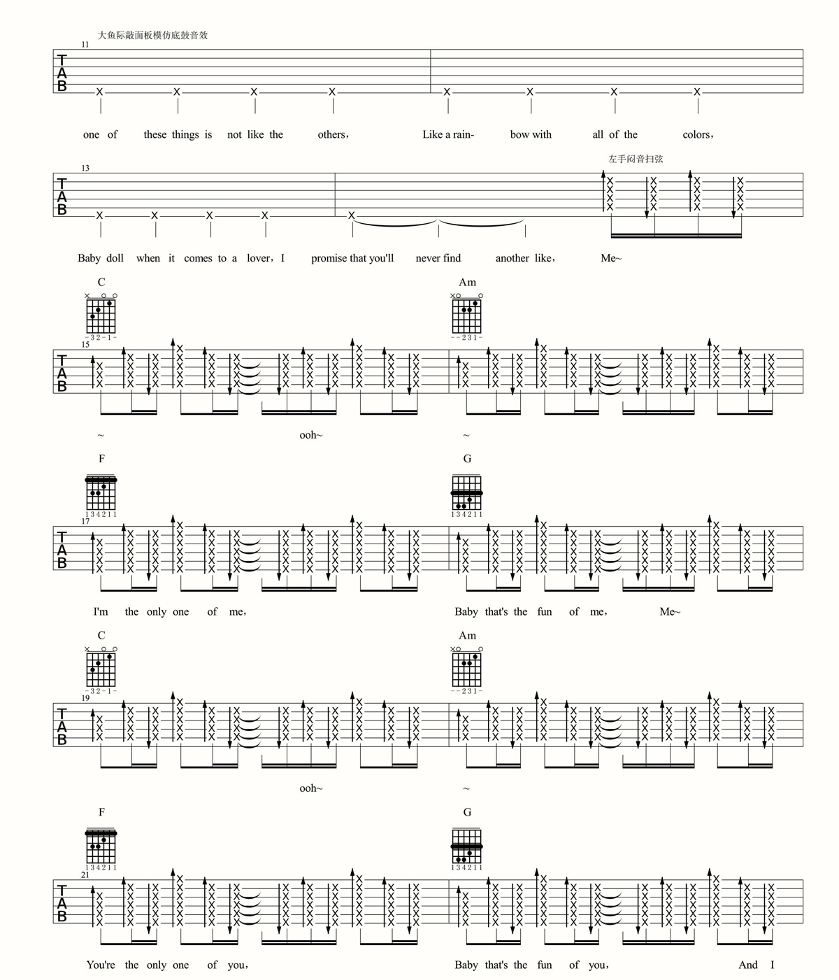 Me吉他谱2-Taylor-Swift