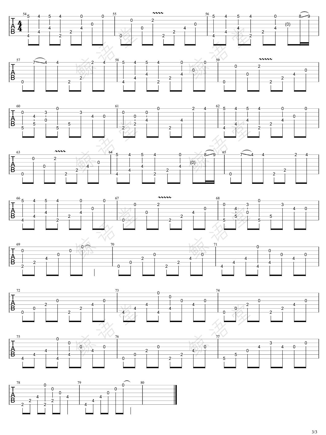 It's-You指弹吉他谱3-GIN