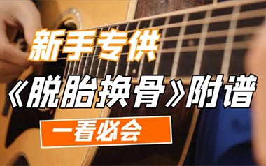 脱胎换骨吉他谱_李荣浩_C调原版吉他谱_吉他弹唱教学