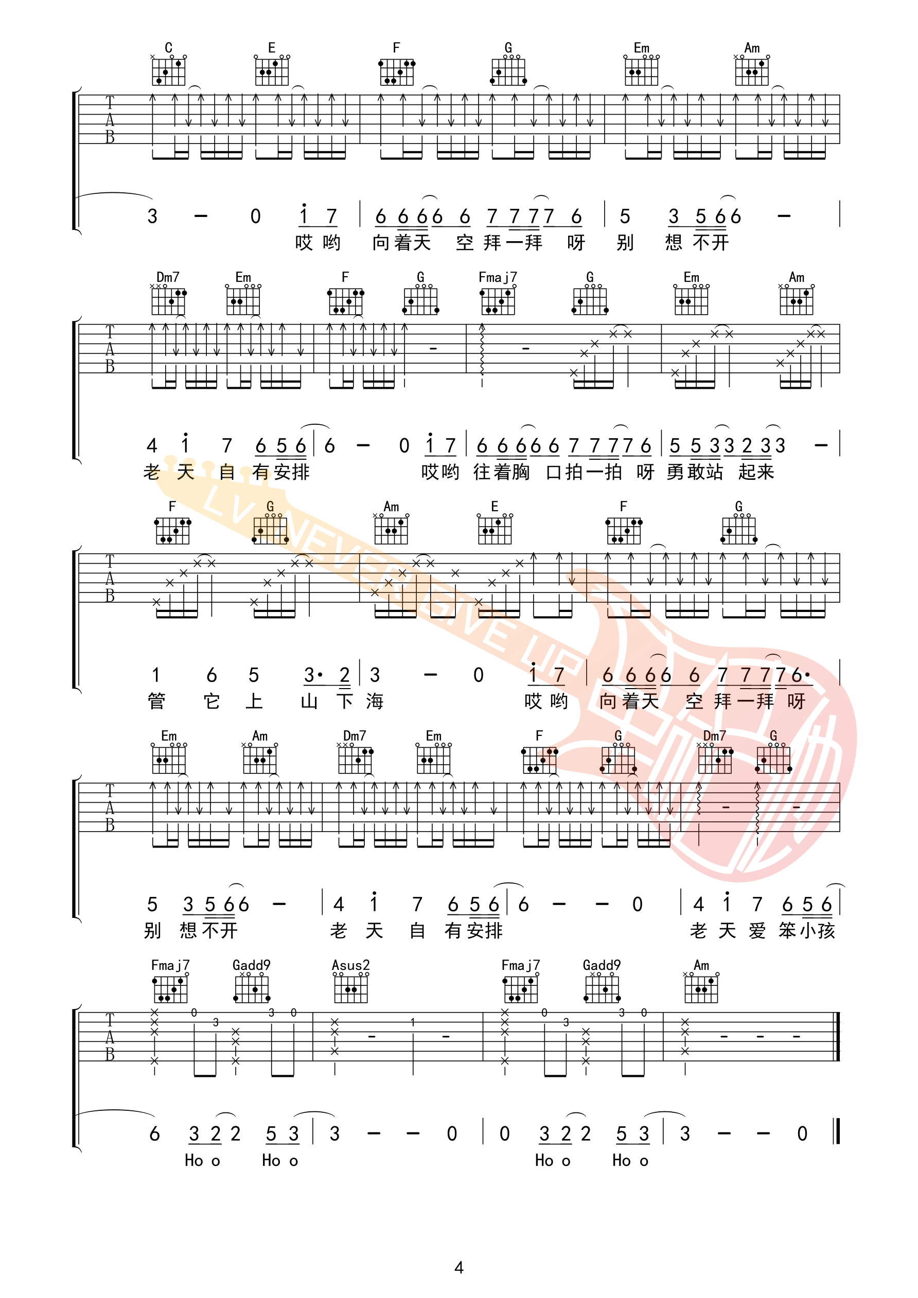还是笨小孩吉他谱4-刘德华