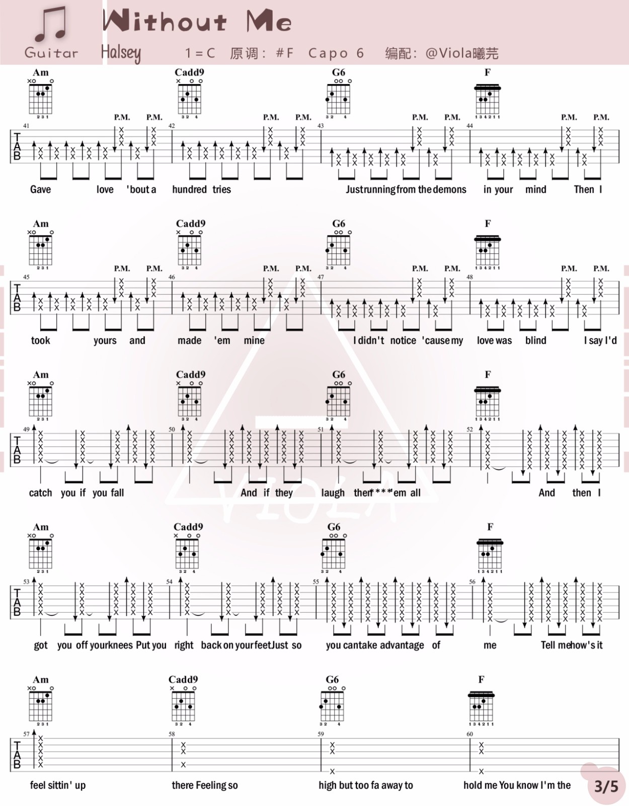 Without-Me吉他谱3-Halsey