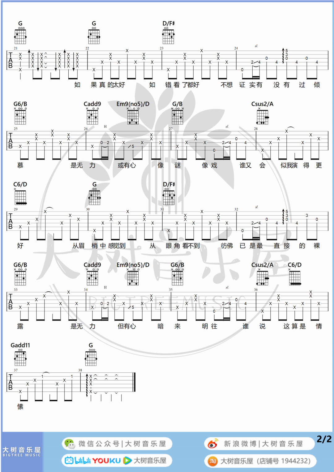 有心人吉他谱2-张国荣