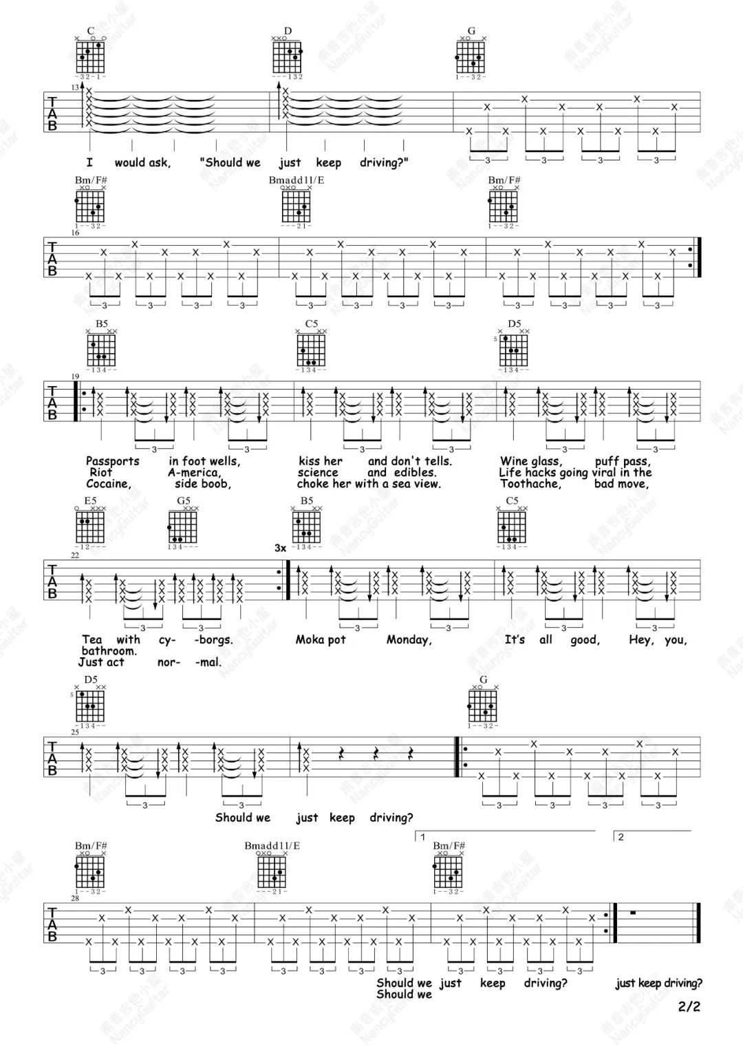 Keep-Driving吉他谱2-Harry-Styles