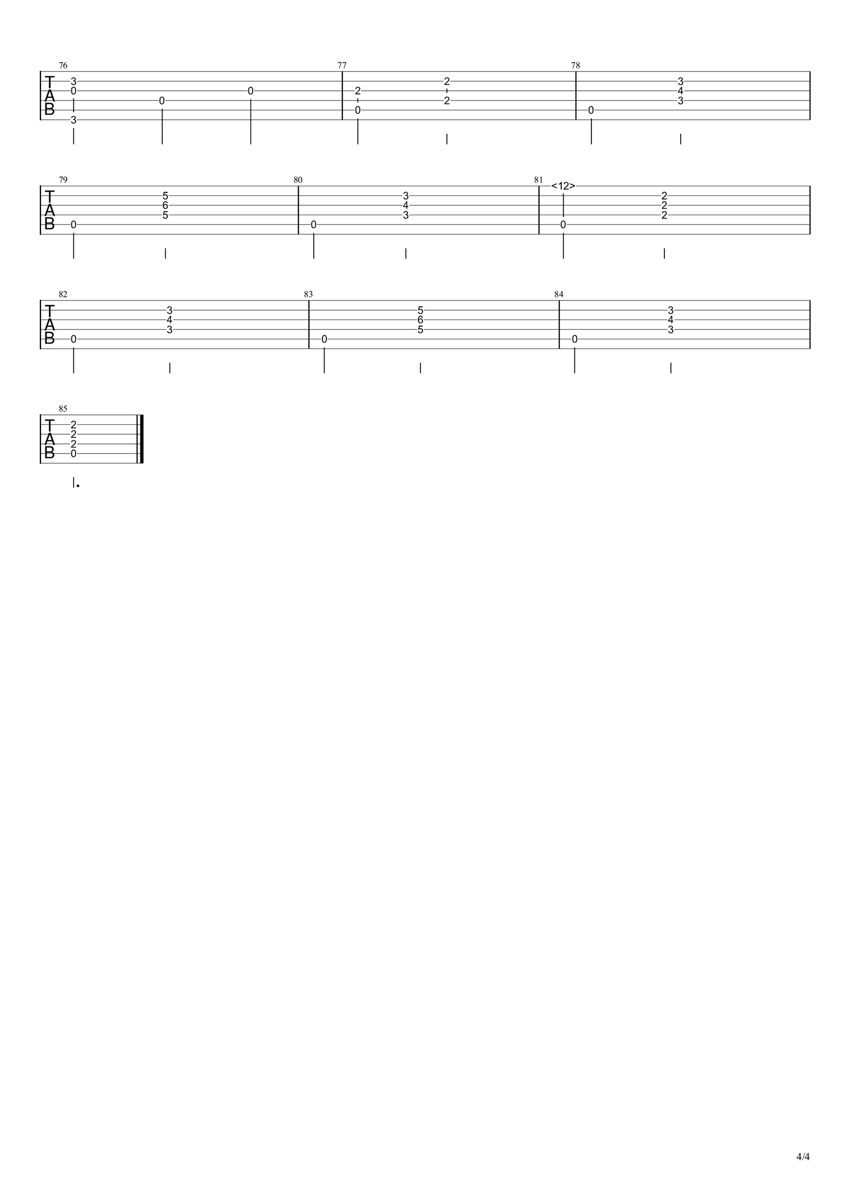 伊莎贝拉之歌指弹吉他谱4