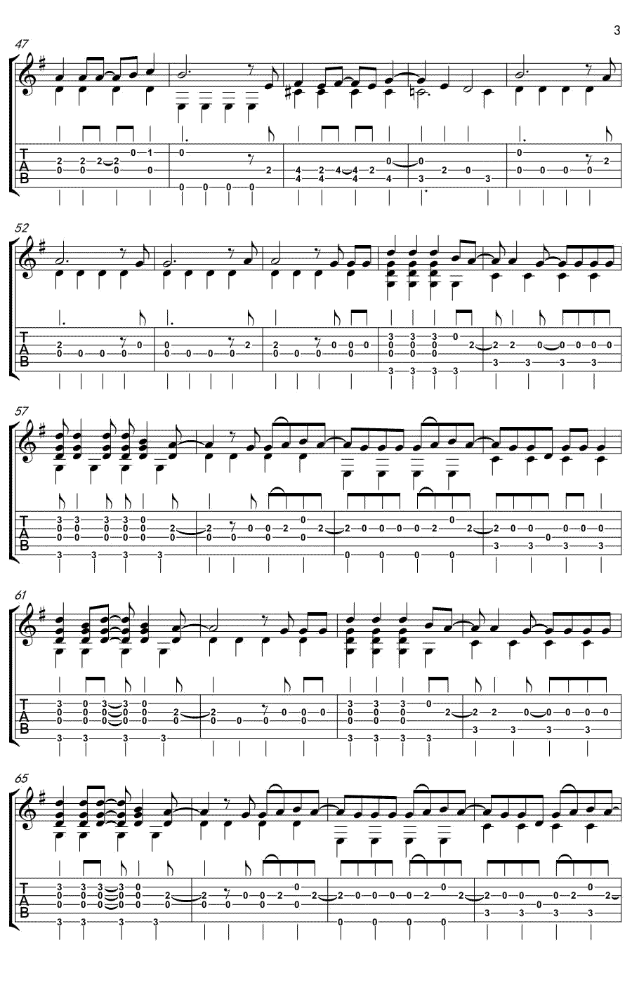 前前前世指弹吉他谱3-RADWIMPS