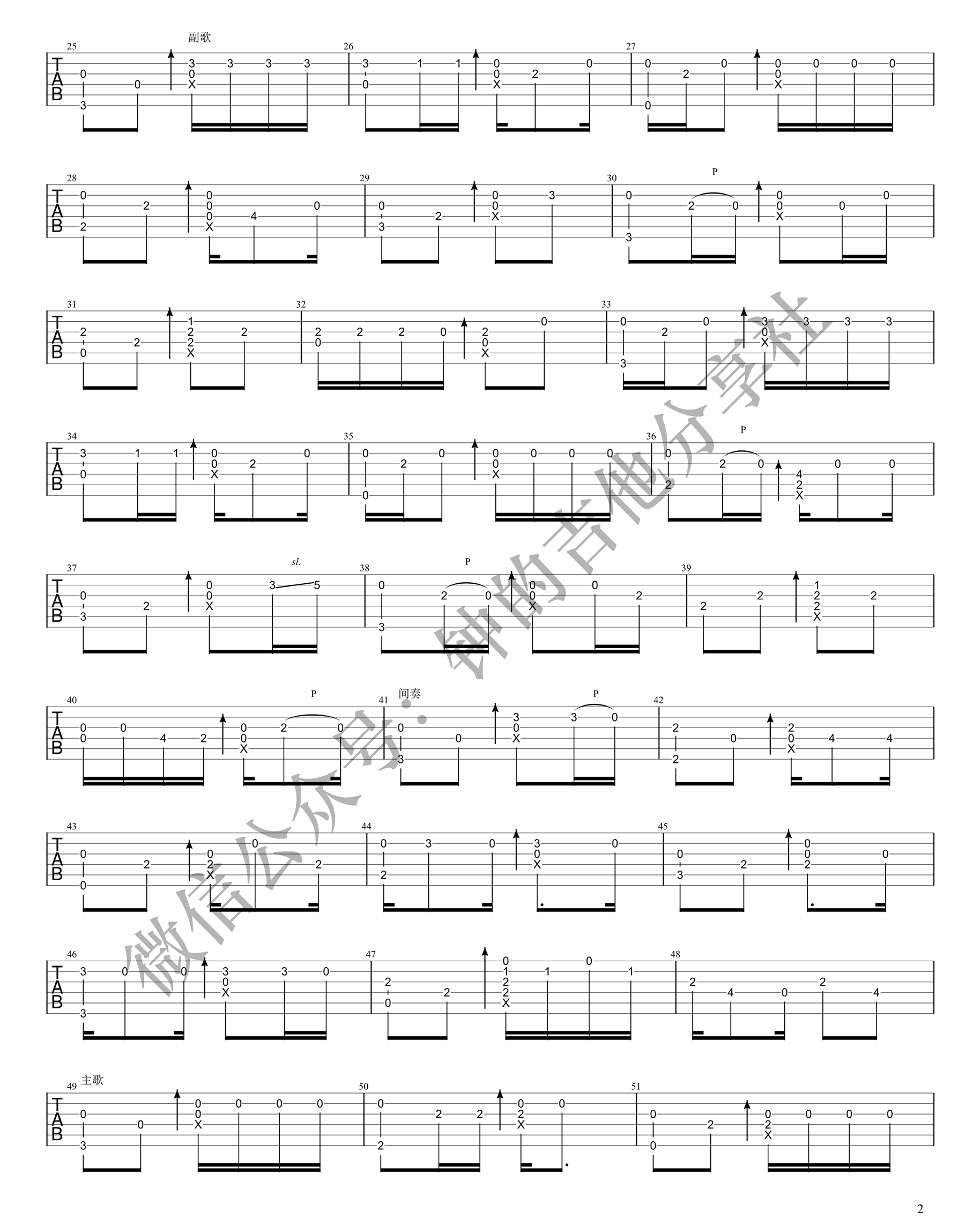 世界那么大还是遇见你指弹吉他谱2-程响